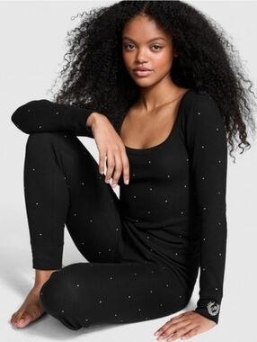 PINK Victoria's Secret Thermal Pajama Set - Rhinestone